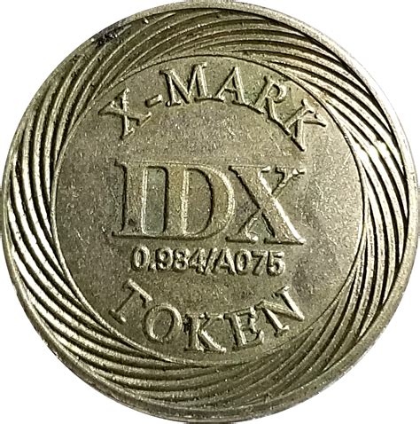 3 IDX X10 Coin Acceptors With 1150 X Mark Tokens. . X mark idx token
